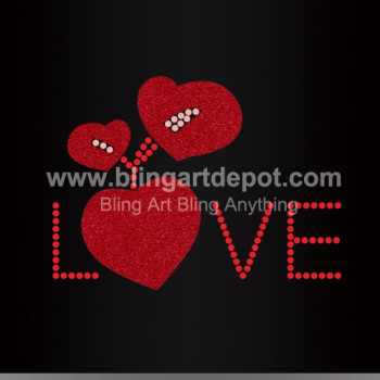 Love Rhinestone Iron On Heat Transfers Love Rhinestone Iron On Heat Transfers